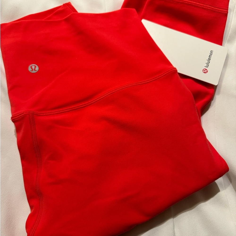 NEW Love Red Lululemon Align 28” High Rise. Comes w/lulu bag. Sold Out Online♥️